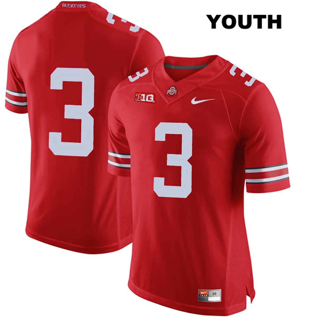 Quinn Ewers Ohio State Buckeyes Youth NCAA #3 No Name Red College Stitched Football Jersey TTL3256FA